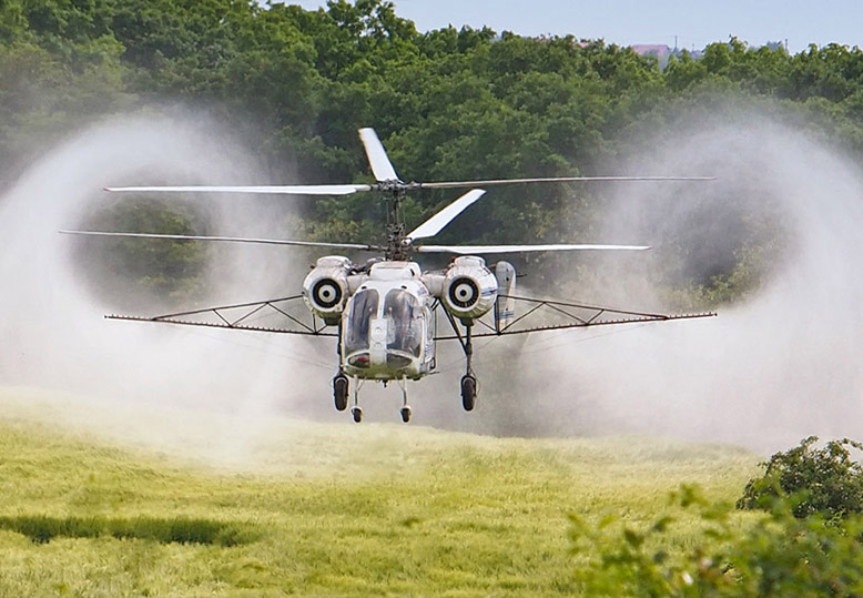 New York City Helicopter Seed Spreading