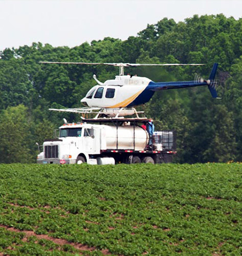 New York City Helicopter Truck Re-Fuel